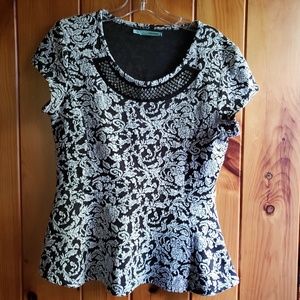 Printed Peplum Top